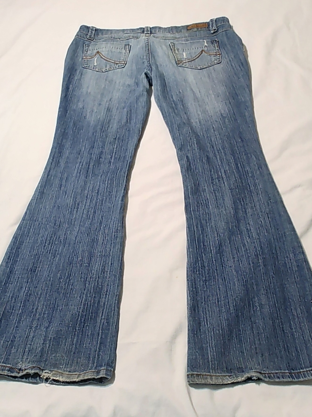 Mudd Y2K Distressed Flare Low Rise Jeans - Picture 3 of 9